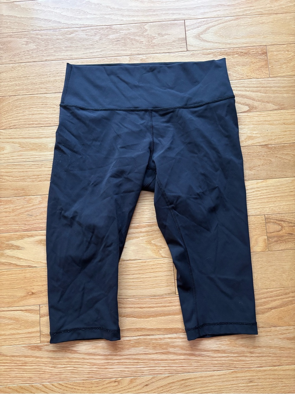 High-Waist Black Cropped Lululemon Leggings